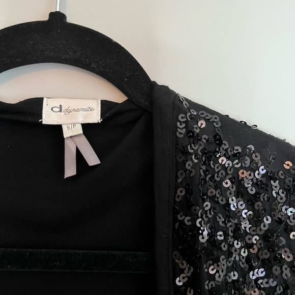 Dynamite- black sequin sweater - Small - Picture 2 of 3